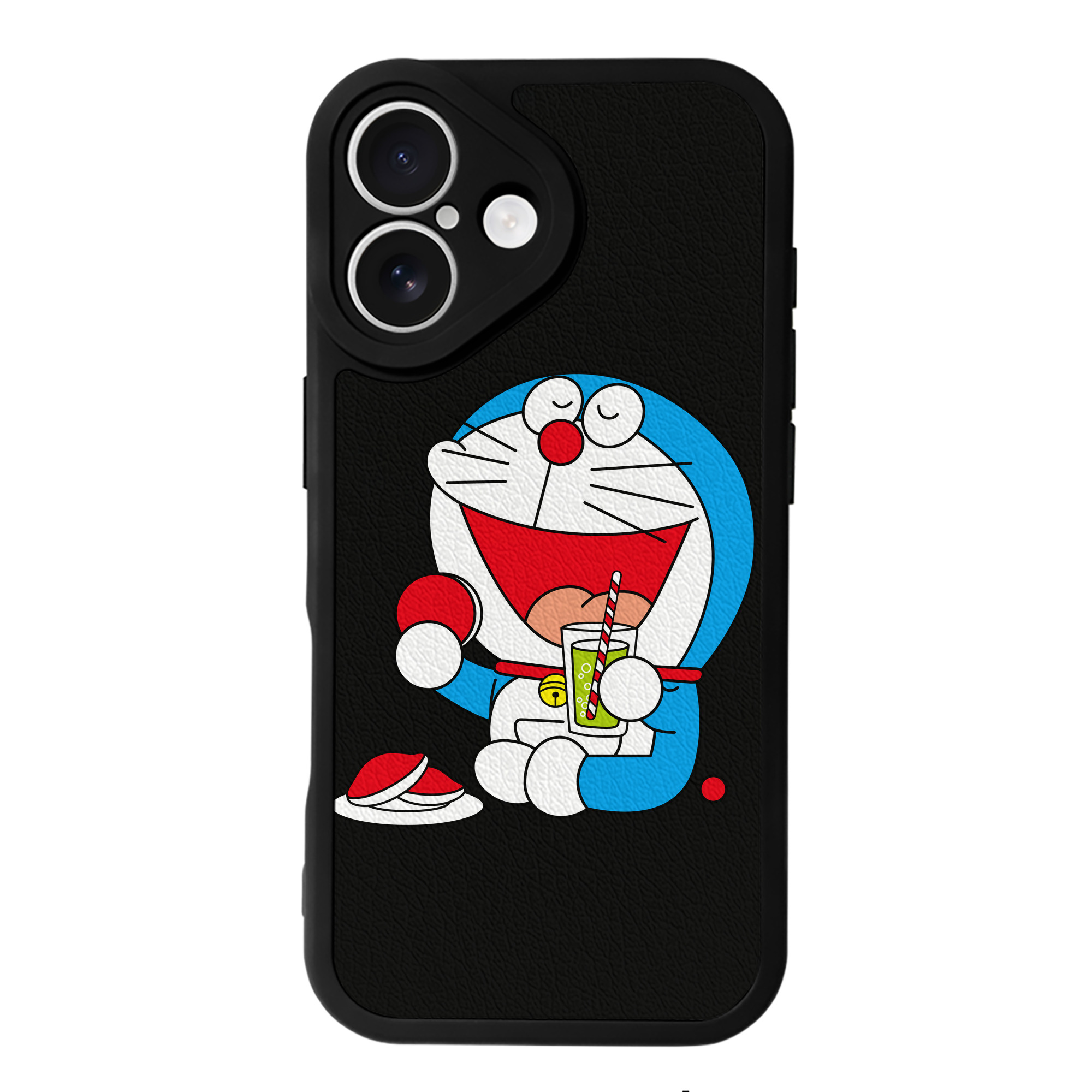 （画像用） ドラえもん Doraemon 【iPhone 16シリーズ対応】シリコンスマホケース（レザー調） 材質：シリコン